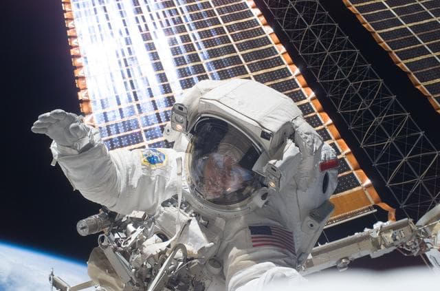 NASA image: Whitson during EVA 12/Charlie