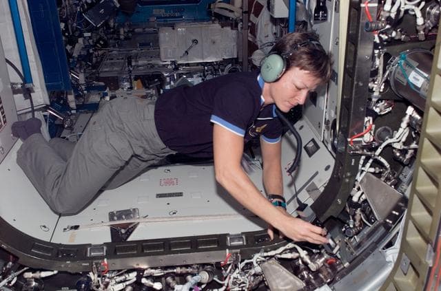 NASA image: Whitson during Node 2 outfitting