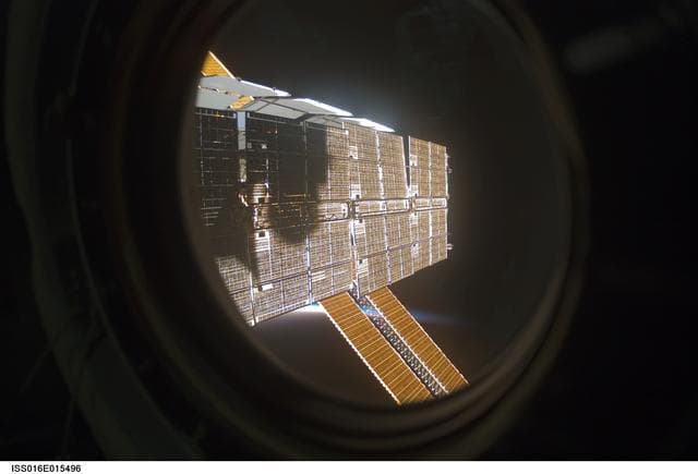 NASA image: View of Solar Array Panels taken during Expedition 16