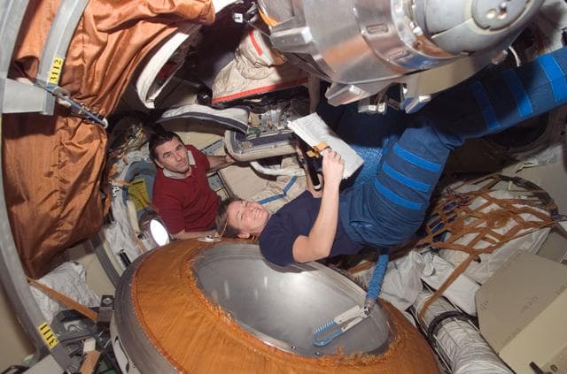 NASA image: Whitson and Malenchenko in the DC1