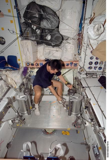 NASA image: Tani Exercises on the RED in Node 1