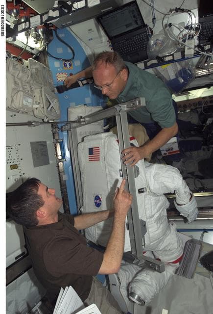NASA image: Walheim and Schlegel in A/L