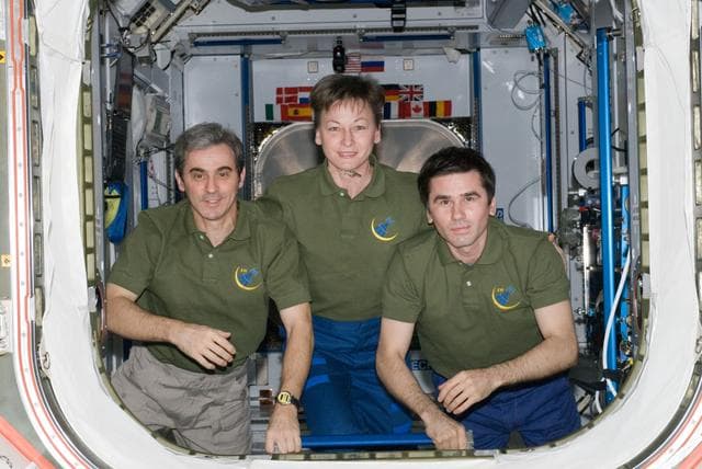 NASA image: Expedition 16 Crew in Node 2