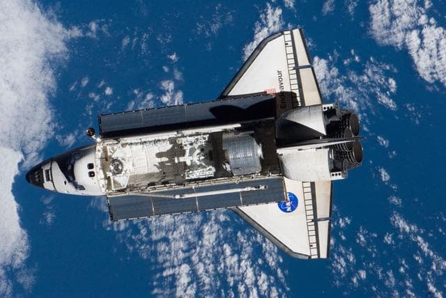 NASA image: Endeavour and Payload on approach to the ISS during the STS-123 Mission