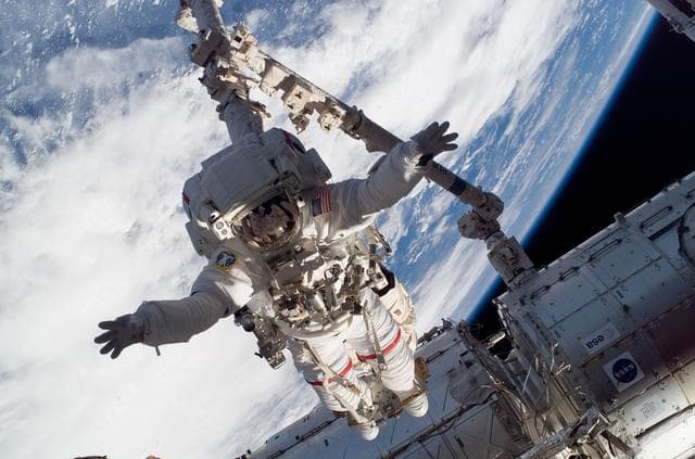 NASA image: Linnehan during Expedition 16/STS-123 EVA 1