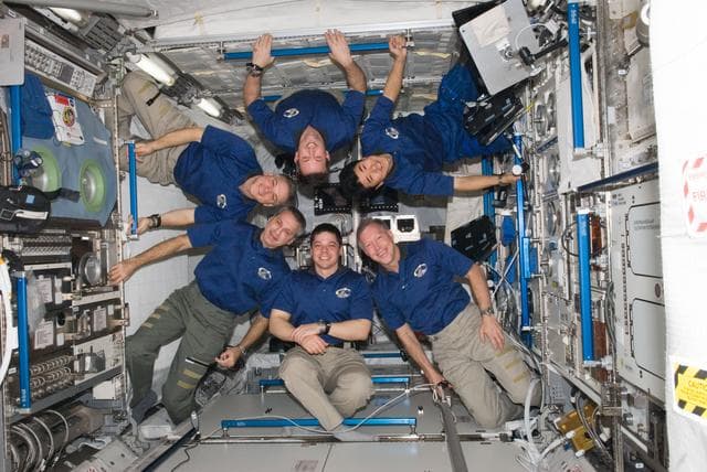NASA image: STS-123 Crewmembers in Columbus
