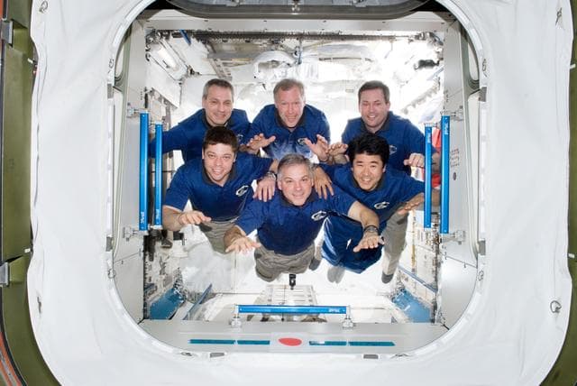 NASA image: STS-123 Crewmembers in JLP