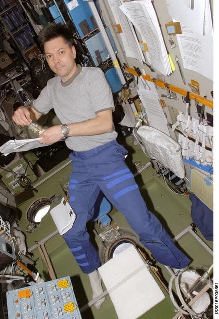 NASA image: Kononenko with Conjugation Experiment Hardware in SM