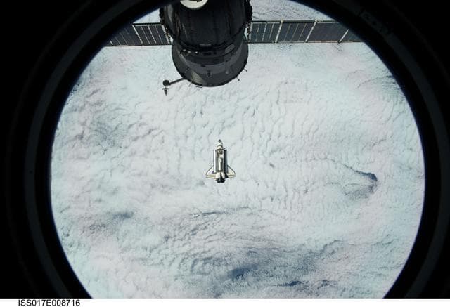 NASA image: Discovery and Payload on approach to the ISS during the STS-124 Mission