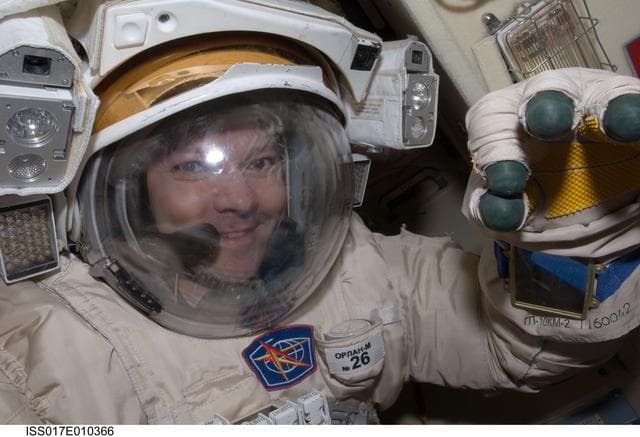 NASA image: Kononenko in the Piers DC1 during Expedition 17