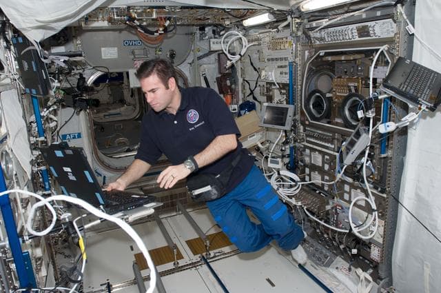 NASA image: Expedition 17 Microgravity Sciences Glovebox (MSG) OPS