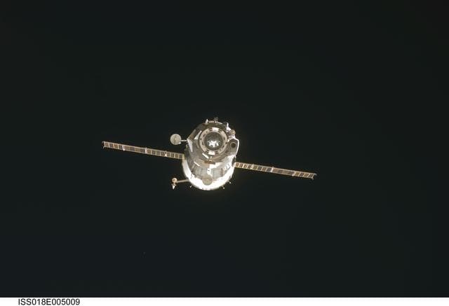 NASA image: ISS Expedition 18 Soyuz TMA-12 Undocking and Separation