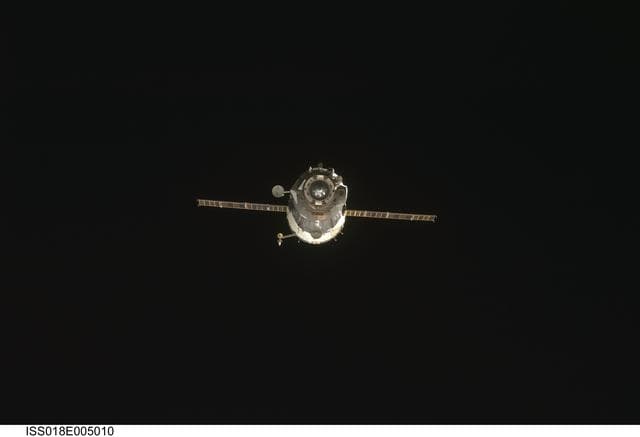 NASA image: ISS Expedition 18 Soyuz TMA-12 Undocking and Separation