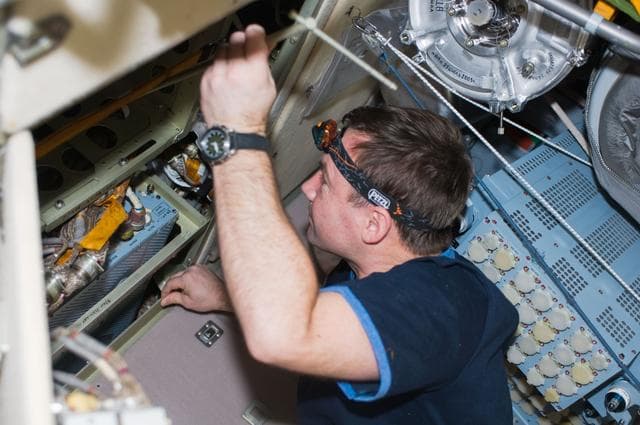NASA image: ISS Expedition 18 Komparus A3 System Repair and Replace OPS
