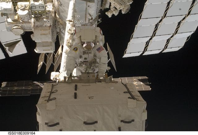 NASA image: ISS Expedition 18 Stefanyshyn-Piper during STS-126 EVA 1 NTA Relocation OPS