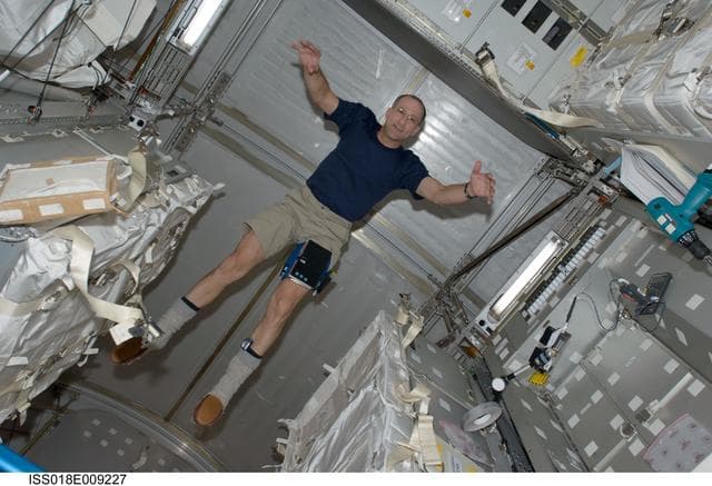 NASA image: ISS Expedition 18 Multi Purpose Logistics Module (MPLM) Interior