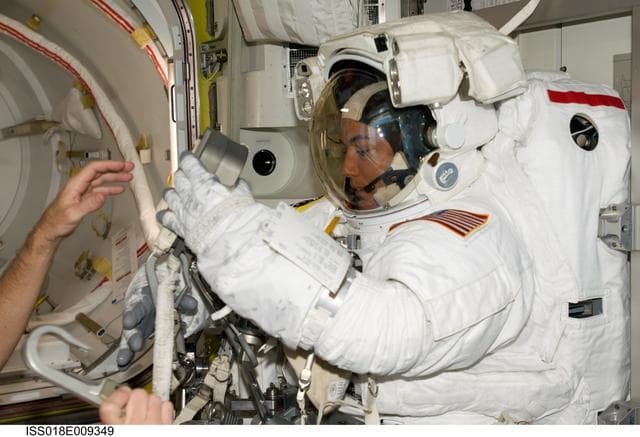 NASA image: ISS Expedition 18 extravehicular activity (EVA) prep