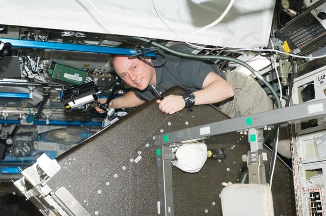 NASA image: ISS Expedition 18 Water Recovery System (WRS) Leak Check