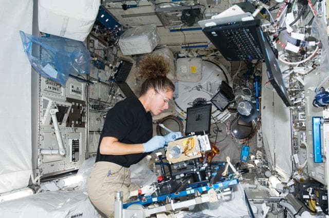 NASA image: Marangoni experiment Cleanup Part 2 in Japanese Experiment Module (JEM)