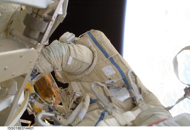 NASA image: Spacewalker During Russian Extravehicular Activity (EVA) 21