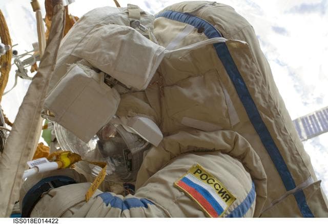 NASA image: EXPOSE-R Installation during Russian Extravehicular Activity (EVA) 21