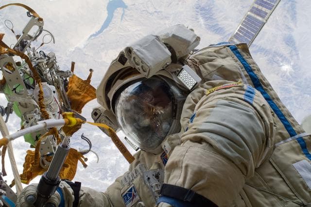 NASA image: EXPOSE-R Installation during Russian Extravehicular Activity (EVA) 21