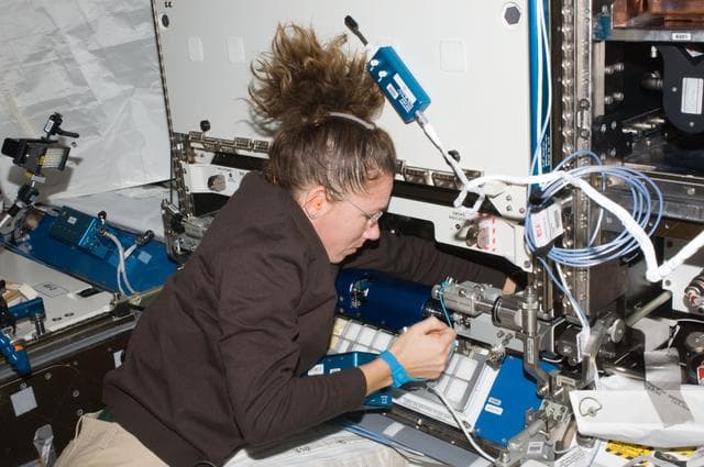 NASA image: ISS Expedition 18 Fluids and Combustion Facility (FCF) Combustion Integration Rack (CIR) Passive Rack Isolation System (