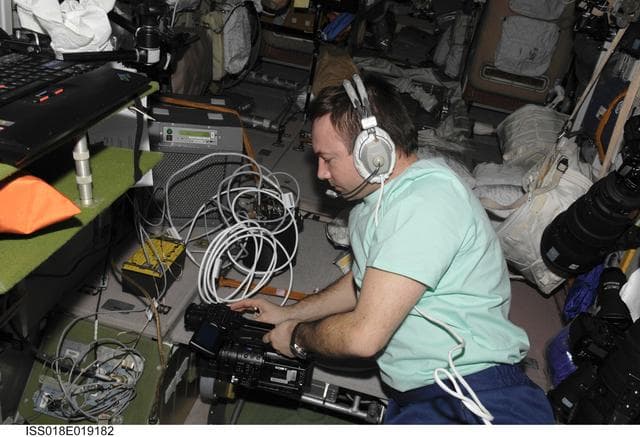 NASA image: ISS Expedition 18 Self-propagating High Temperature Synthesis [CBC] Hardware and Preparation