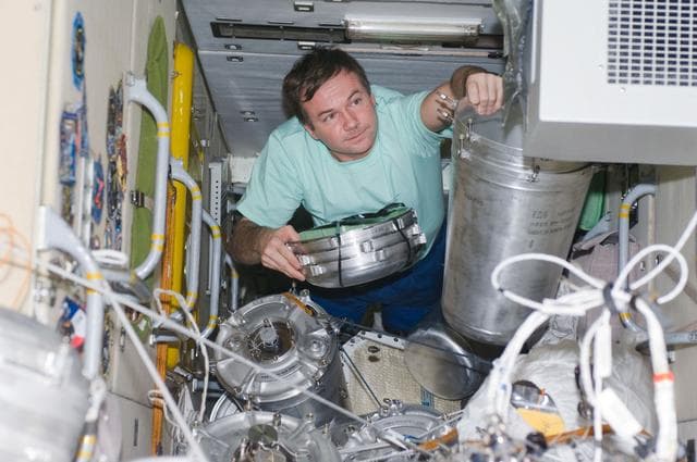NASA image: ISS Expedition 18 EAB Tanks in the Functional Cargo Block (FGB)