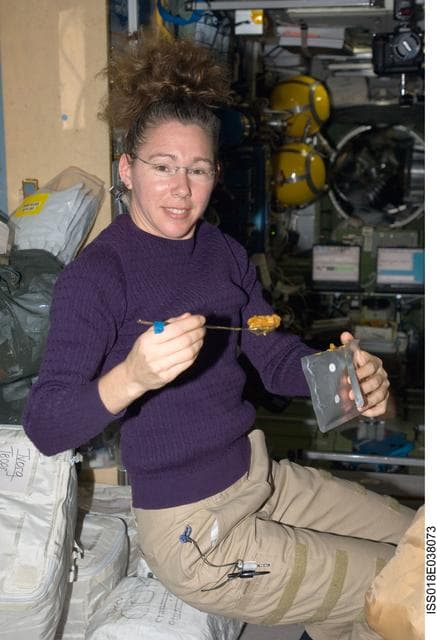 NASA image: Food Preparation in the Service Module (SM)