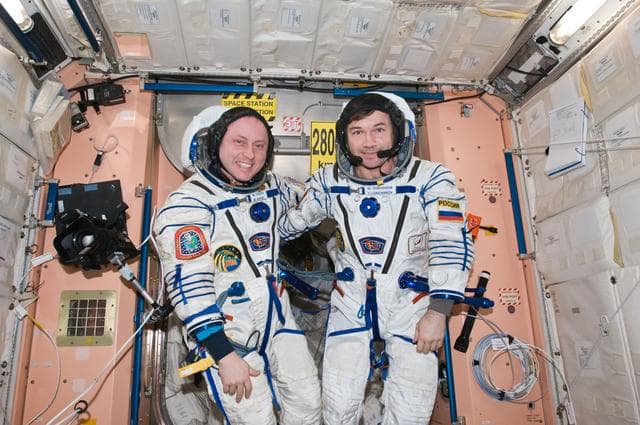 NASA image: Sokol IV Spacesuit Prep