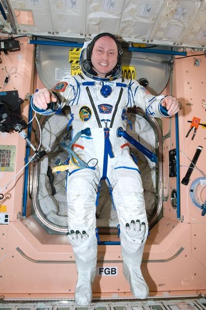 NASA image: Sokol IV Spacesuit Prep