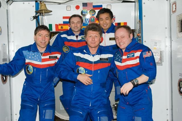 NASA image: Expedition 18 Crew Photo in Node 2 Harmony