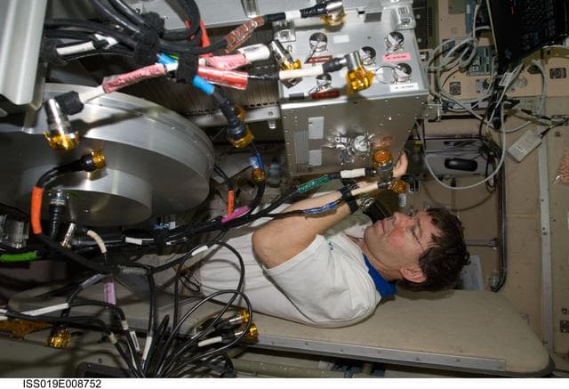 NASA image: Barrett during TVIS maintenance