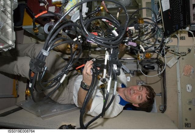 NASA image: Barrett during TVIS maintenance