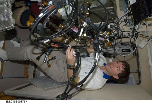 NASA image: Barrett during TVIS maintenance