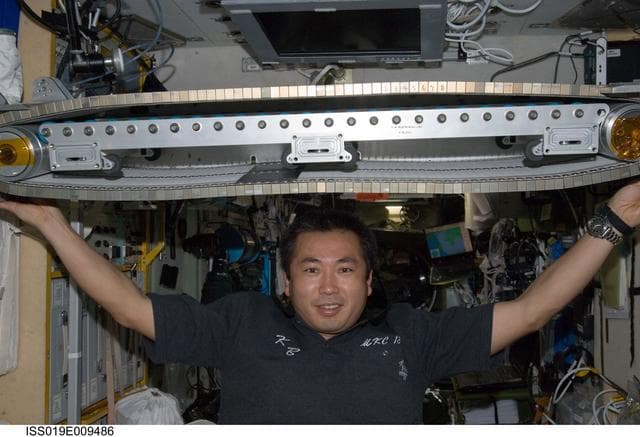 NASA image: Wakata with TVIS in Service module