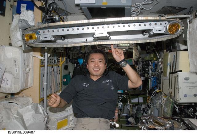 NASA image: Wakata with TVIS in Service module