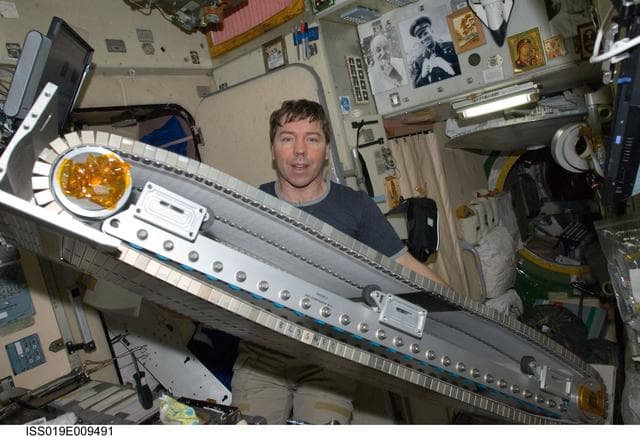 NASA image: Barratt with TVIS in Service module