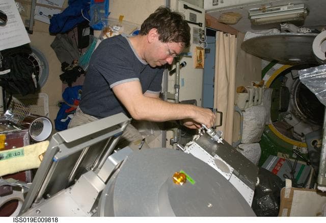 NASA image: Barratt with TVIS in Service module