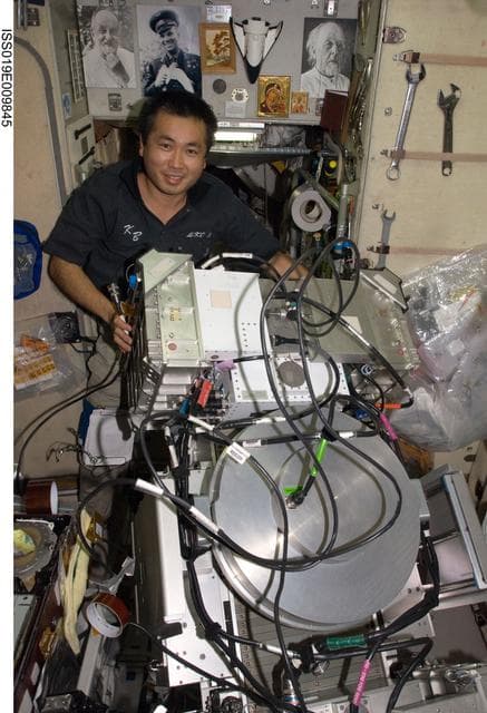 NASA image: Wakata with TVIS in Service module