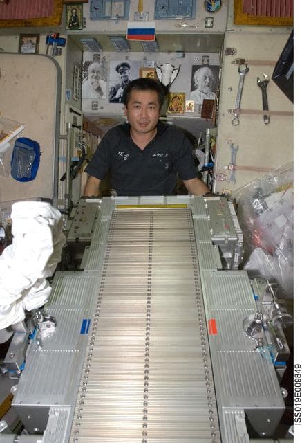 NASA image: Wakata with TVIS in Service module