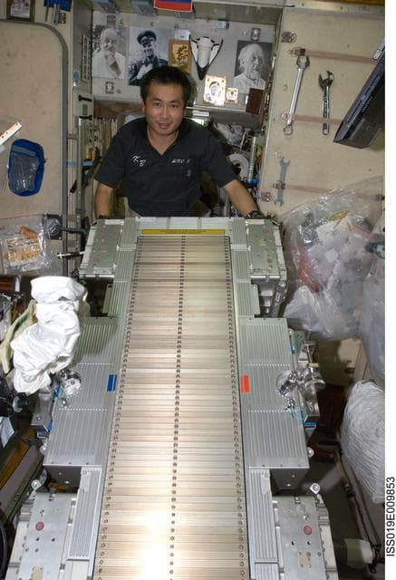 NASA image: Wakata with TVIS in Service module