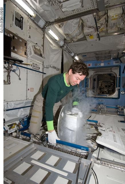 NASA image: Nutrition and Repository: Insertion of Urine Sample into MELFI