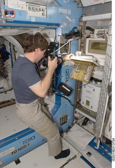 NASA image: Barratt photographs hardware in US Lab