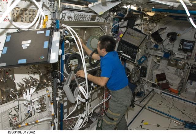 NASA image: Wakata with MSG