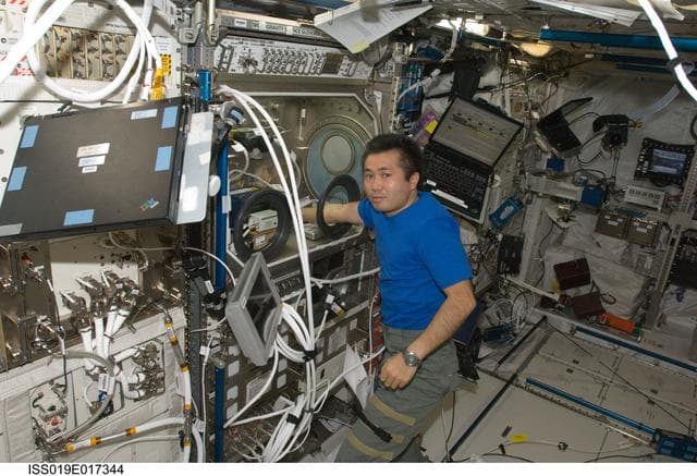 NASA image: Wakata with MSG