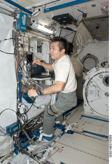 NASA image: Wakata in JPM with JEM RMS controls