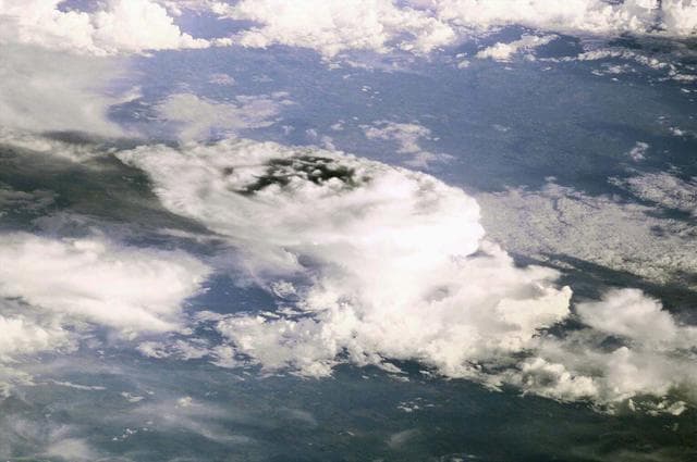 Storm clouds as seen by Expedition One on ISS