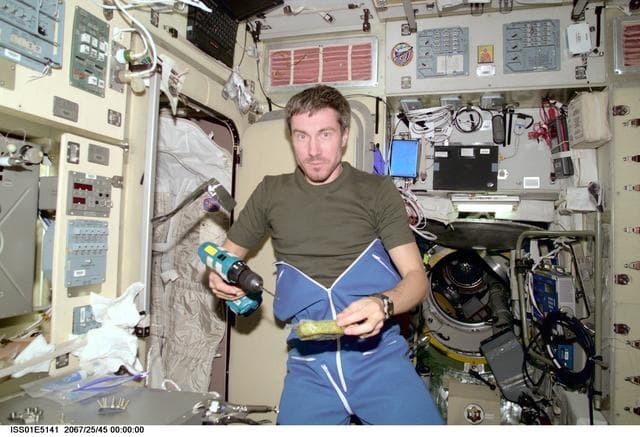 NASA image: Krikalev in Service Module